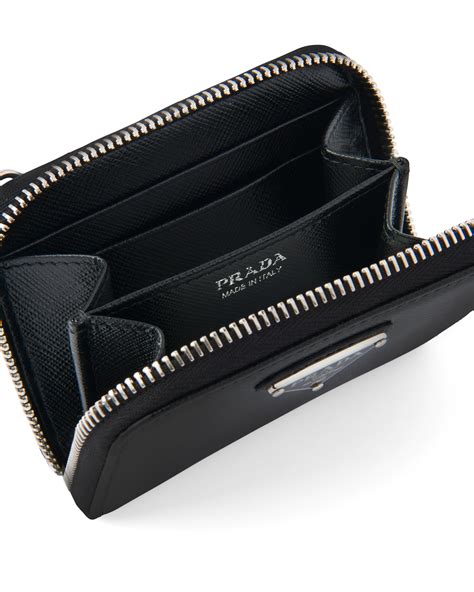 leather card holder prada